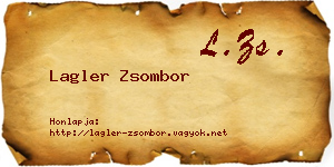 Lagler Zsombor névjegykártya